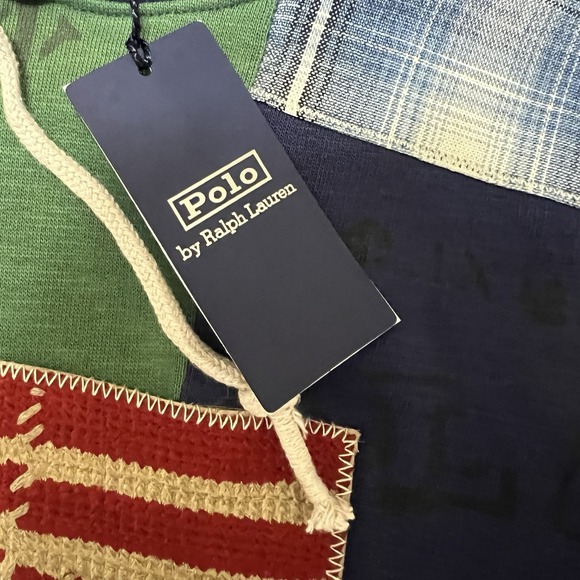 Polo Ralph Lauren Country Patchwork USA Flag Hoodie American Sportsman Sz Small - Picture 4 of 11